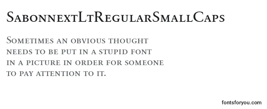 Review of the SabonnextLtRegularSmallCaps Font