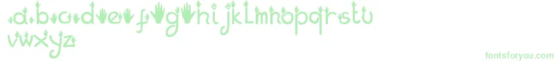 Hands Font – Green Fonts on White Background
