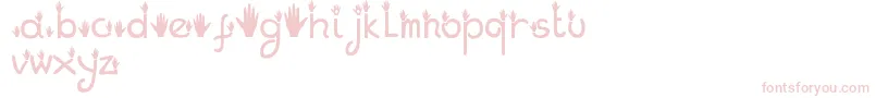 Hands Font – Pink Fonts on White Background