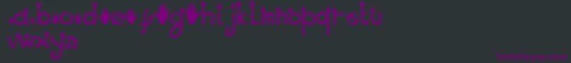 Hands Font – Purple Fonts on Black Background
