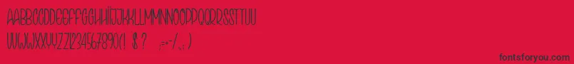 SpeakEasy Font – Black Fonts on Red Background