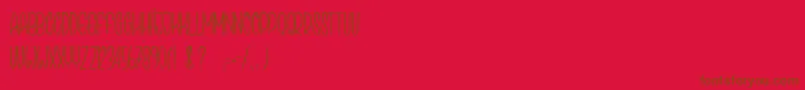 Czcionka SpeakEasy – brązowe czcionki na czerwonym tle