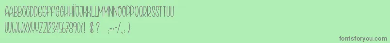 SpeakEasy Font – Gray Fonts on Green Background