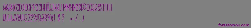 フォントSpeakEasy – 紫色のフォント、灰色の背景