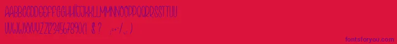 SpeakEasy Font – Purple Fonts on Red Background