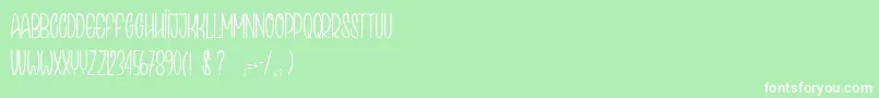 SpeakEasy Font – White Fonts on Green Background