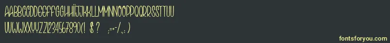 SpeakEasy Font – Yellow Fonts on Black Background