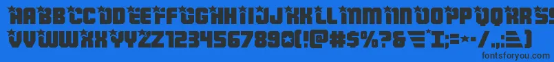 Шрифт Armyrangersexpand – чёрные шрифты на синем фоне