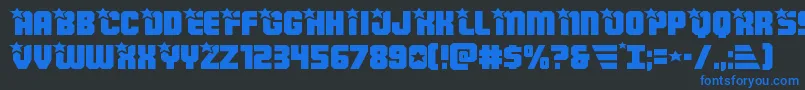 Armyrangersexpand Font – Blue Fonts on Black Background