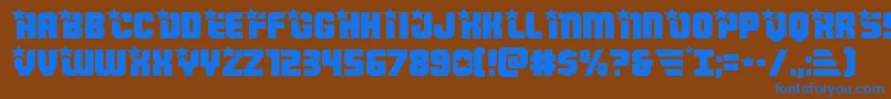 Armyrangersexpand Font – Blue Fonts on Brown Background