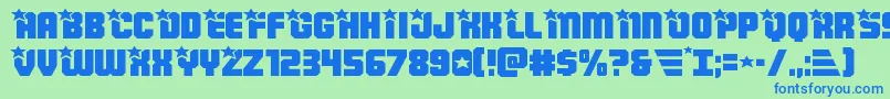 Armyrangersexpand Font – Blue Fonts on Green Background