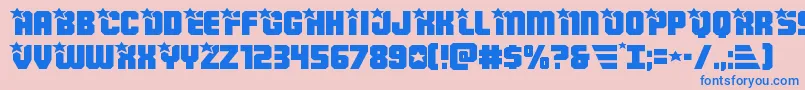 Armyrangersexpand Font – Blue Fonts on Pink Background