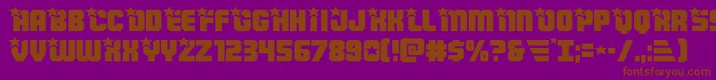 Armyrangersexpand Font – Brown Fonts on Purple Background