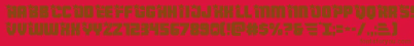 Armyrangersexpand Font – Brown Fonts on Red Background