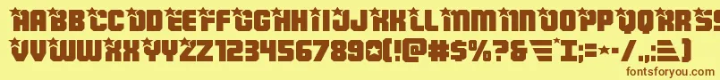 Más sobre la fuente Armyrangersexpand fuente Armyrangersexpand – Fuentes Marrones Sobre Fondo Amarillo