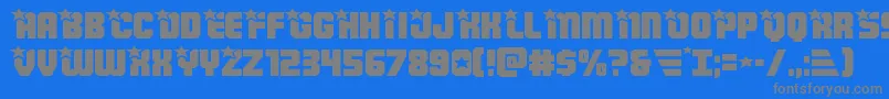 Więcej informacji o czcionce Armyrangersexpand Czcionka Armyrangersexpand – szare czcionki na niebieskim tle