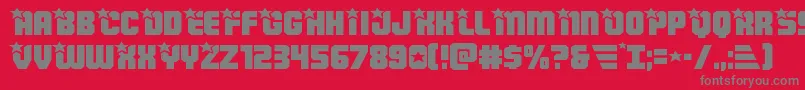 Armyrangersexpand Font – Gray Fonts on Red Background