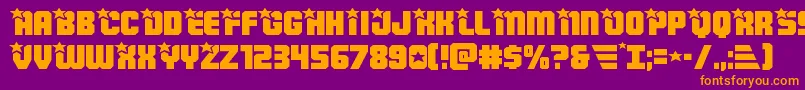Armyrangersexpand Font – Orange Fonts on Purple Background