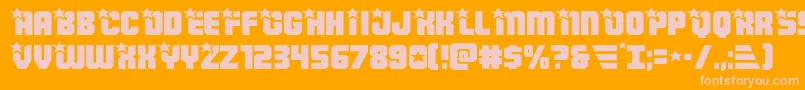 Armyrangersexpand Font – Pink Fonts on Orange Background