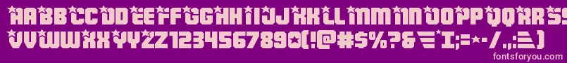 Armyrangersexpand Font – Pink Fonts on Purple Background