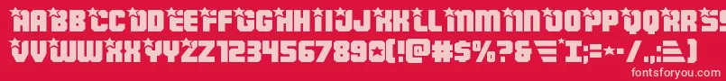 Armyrangersexpand Font – Pink Fonts on Red Background