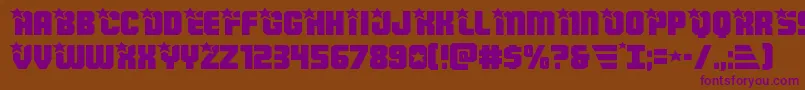 Armyrangersexpand Font – Purple Fonts on Brown Background