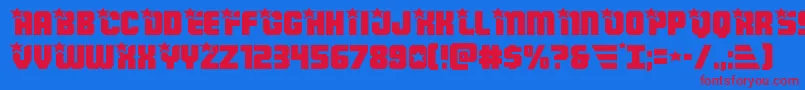 Armyrangersexpand Font – Red Fonts on Blue Background