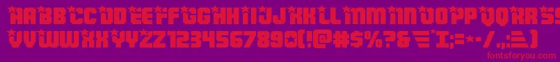 Armyrangersexpand Font – Red Fonts on Purple Background