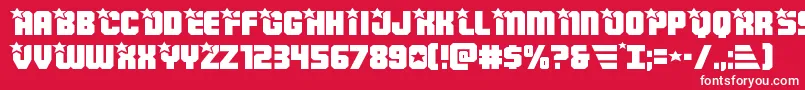 フォントArmyrangersexpand – 赤い背景に白い文字
