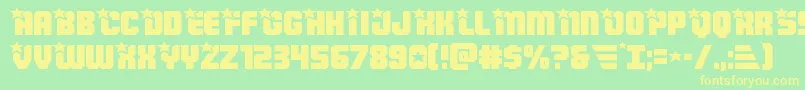 Armyrangersexpand Font – Yellow Fonts on Green Background