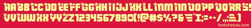 Armyrangersexpand Font – Yellow Fonts on Red Background