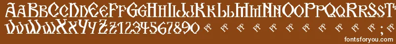 KogaionScFrV39 Font – White Fonts on Brown Background