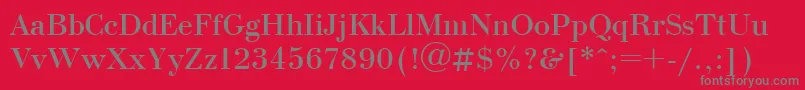 Bdn1 Font – Gray Fonts on Red Background