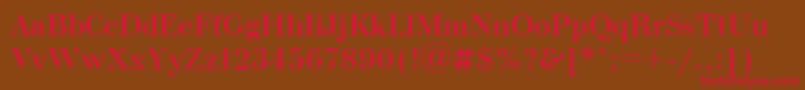 フォントBdn1 – 赤い文字が茶色の背景にあります。