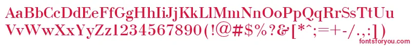 Bdn1 Font – Red Fonts on White Background