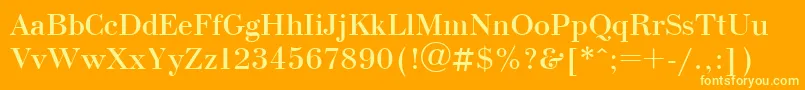 Czcionka Bdn1 – żółte czcionki na pomarańczowym tle