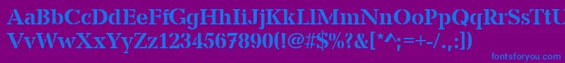 CanyonStencilMediumRegular Font – Blue Fonts on Purple Background