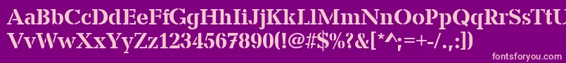 CanyonStencilMediumRegular Font – Pink Fonts on Purple Background