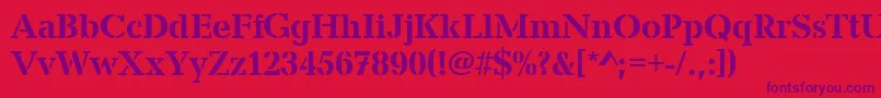 CanyonStencilMediumRegular Font – Purple Fonts on Red Background