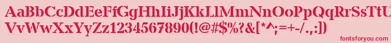 フォントCanyonStencilMediumRegular – ピンクの背景に赤い文字
