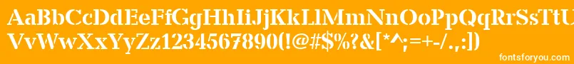 Weitere Informationen zur CanyonStencilMediumRegular-Schriftart CanyonStencilMediumRegular-Schriftart – Weiße Schriften auf orangefarbenem Hintergrund