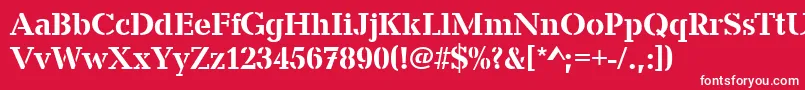 CanyonStencilMediumRegular Font – White Fonts on Red Background