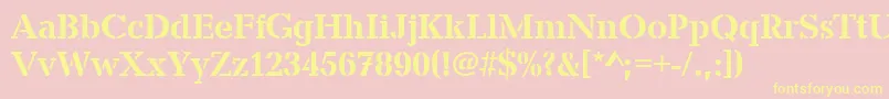 CanyonStencilMediumRegular Font – Yellow Fonts on Pink Background