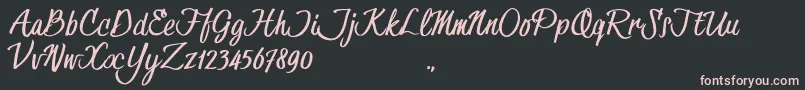 HessterMofetCleanTrial Font – Pink Fonts on Black Background