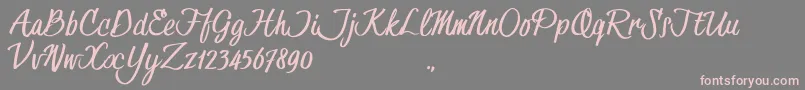 HessterMofetCleanTrial Font – Pink Fonts on Gray Background