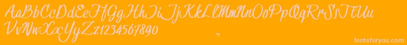 HessterMofetCleanTrial Font – Pink Fonts on Orange Background