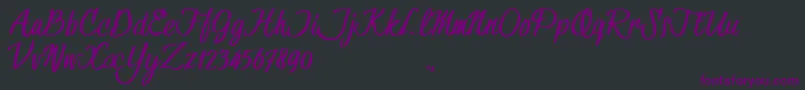 HessterMofetCleanTrial Font – Purple Fonts on Black Background