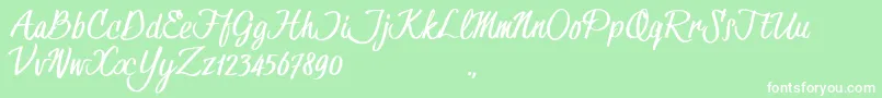 HessterMofetCleanTrial Font – White Fonts on Green Background