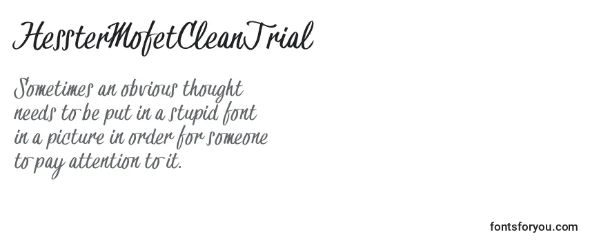 HessterMofetCleanTrial Font