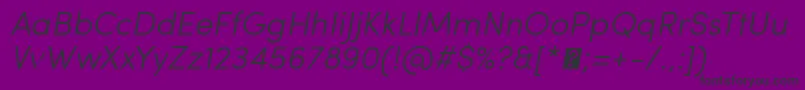 SofiaProLightItalic Font – Black Fonts on Purple Background